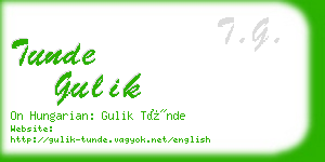 tunde gulik business card